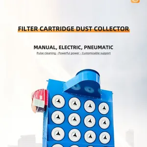 Downflow Side Insert Pulse Jet Cartridge Dust Collector PTFE Membrane Filter For Laser Cutting Grinding Welding Metal Dust Removal Equipment thumbnail-1
