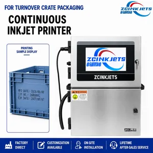 Plastic Crate Small Character CIJ Inkjet Printer for Reusable Logistics Boxes Warehouse and Production Line Coding thumbnail-1
