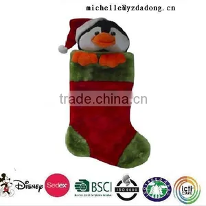 Kids Christmas Decorations Sock Animal Plush Christmas Sock /New Design Animal Shaped Plush Christmas Socks for 2015 thumbnail-3