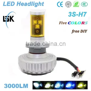 Wholesale Auto Parts 3S Cr-ee LED Headlight 3000LM h7 All in One Led Headlight thumbnail-1