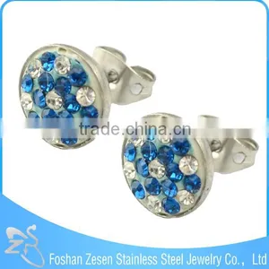 ZS20172 China Wholesale Earring Factory , Multi Crystal Cheap Wholesale Fancy Stud Earring thumbnail-2