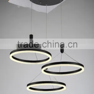 Acrylic Material Led Ring Pendant Light,White+Black Modern Lighting RT3098-3 thumbnail-1