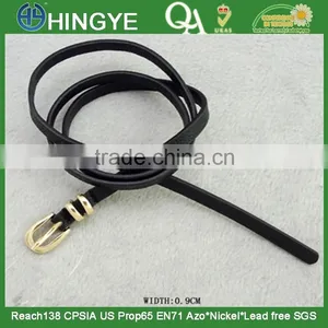 Simple Style Two Metal Gold COlor Keeper PU Belt -- E1541 thumbnail-1