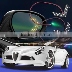 Car Styling 1PCS 14 SMD LED Arrow Panels Light Car Side Mirror Turn Signal/Indicator Light/Car Led/ Parking thumbnail-1