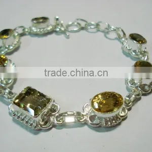 Faceted Citrine Metal Bracelets thumbnail-1