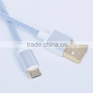 1M USB Fabric Braided Charger Cable Colorful USB Data Cable For Samsung Galaxy s5 thumbnail-2