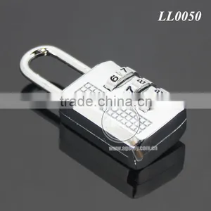 New Travel 3 Digit Code Safe Combination Zinc Alloy Metal Padlock Suitcase Travel Luggage Password Digital Lock thumbnail-1