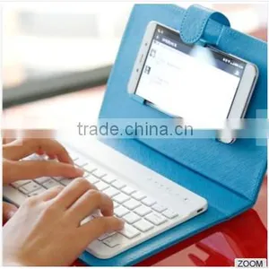 Universal Wireless Bluetooth Keyboard Holster Flip PU Case Cover For Cellphone in 4.5''-6.5' thumbnail-1