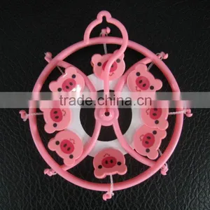 Plastic Cartoon Hanger Animals Colourful Plastic Clothes Hanger Clip Hook thumbnail-1