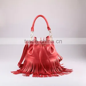 M3824 Hot Sale PU Leather Tassel Backpack Drawstring Bag Factory Guangzhou China thumbnail-2