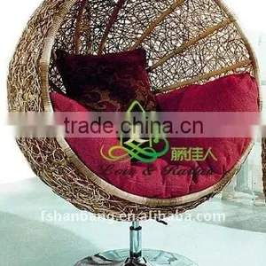 Wicker Rattan Swivel Chair thumbnail-1