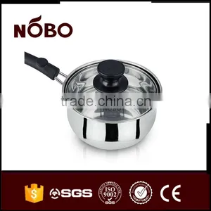 Wholesale Stainless Steel Milk Pot With Glass Lid thumbnail-6
