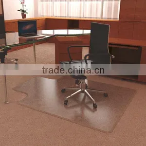 Clear Low Pile Rectangle Chair Mat With PVC Material thumbnail-1