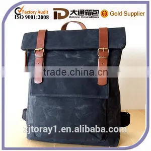 Funky Waxed Canvas Knapsacks Backpack thumbnail-1
