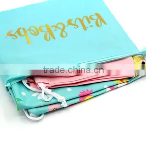 Customized Printing Polyester Packaging Travel Drawstring Bag Travel Bag Set With 3 Sizes thumbnail-2