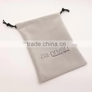 Custom Gift Pouch Velvet Bag With Drawstring for Jewelry With Beads and in Silver Logo thumbnail-4
