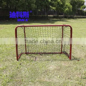 Two Backparts Going From Top to Bottm Steel Tube Hockey Goal,red Powder Coated thumbnail-1