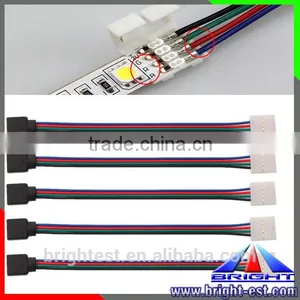 4 Pin White 10mm Width Led Strip Connector for 5050 RGB Flexible Strip thumbnail-3