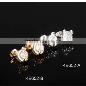 2015 Best Selling Wholesale Fashion Jewelry Austrian Crystal Bear Earring for Women thumbnail-4