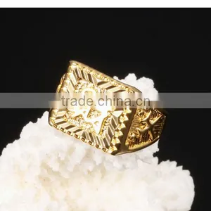 Copper Men Style Plated Jewellery Fake Gold Ring 18k thumbnail-5