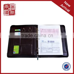 Leather Notebook With Zipper Binder thumbnail-1