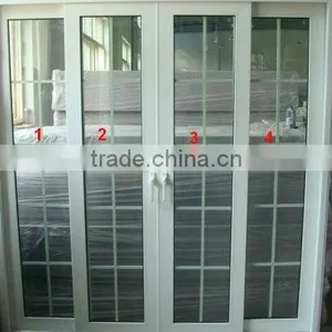 Fashion Patterns Price of Aluminum Sliding Door With Grill Design in High Quality thumbnail-1