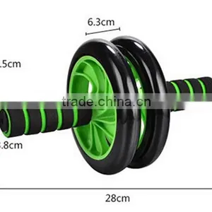 Dual Wheel Exercise Foam Handle ab Roller for Wholesale Quality Choice thumbnail-4