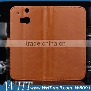 China Wholesale Mobile Accessory for Smartphone Leather Case for HTC One 2 M8 thumbnail-1