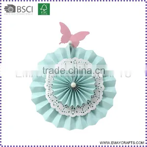 Cheap Hanging Tissue Paper Flower Fan for Wedding Decoration thumbnail-1