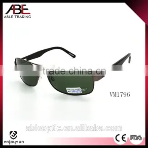 2016 Square Mens Retro Classic Uv400 Lens Polarized Fashion Glasses Metal Sunglasses Promotion Eyewear CE FDA Outdoor thumbnail-1