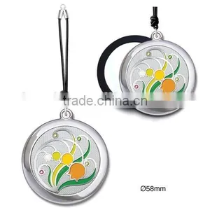Unique Design Folded Makeup Mirror Shine Crystal Pocket Mirror Decorative Craft thumbnail-1