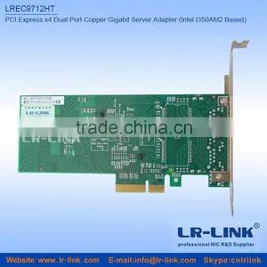 Intel I350 Chipset Dual Port PCIe Network Card Compatible I350-T2 thumbnail-3