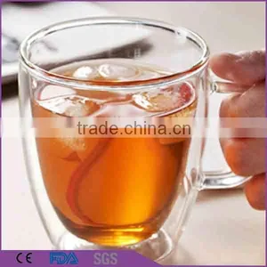Machine Made 450ml Double Wall Customized Coffee Cup With Handle Quality Choice thumbnail-4