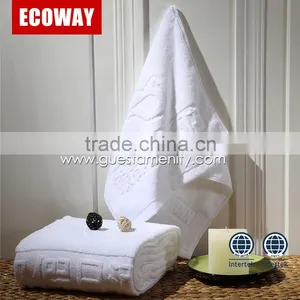High Quality 100% Cotton Soft Hotel Bath Mat White Jacquard Floor Towel thumbnail-1
