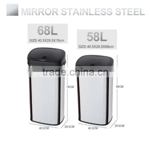 8 10 13 Gallon Infrared Touchless Dustbin Stainless Steel Waste Bin Indoor Rubbish Can Factory SD-007 thumbnail-3