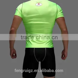 Guangzhou Clothing Factory Custom Design Printing Gym Short Sleeve Dry Fit T-shirts Training & Jogging Sports Wear Type for Male thumbnail-4