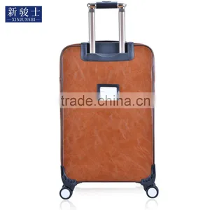 Great Quality pu Genuine Leather Business Leisure Luggage Vintage Suitcase thumbnail-2