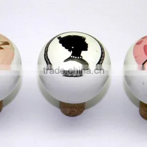 Image Artwork Sticker Ceramic Bottle Stopper With Cork Attachment thumbnail-3