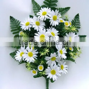 H47cm White Marguerite Daisies Artificial Flowers for Grave Decorations thumbnail-1