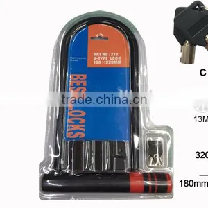 QH-180U Motorcycle Lock/ Bicycle Wheel Lock/ u Shape Lock/D Lock thumbnail-2