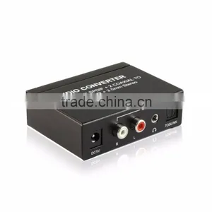 Home Theater Digital to Analog Audio Converter 2 Toslink Spdif+2 Coaxial to Toslink With 3.5mm Audio Switch Converter thumbnail-3