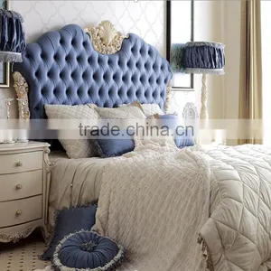 European Classical Antique Cheap Bedroom Beds Set Bed Bedside Table Wardrobe Dressing Table Commode thumbnail-1