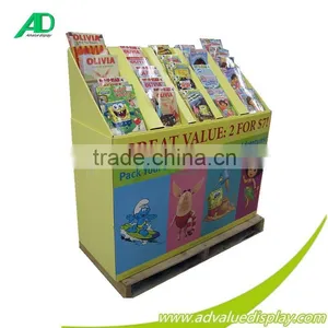 China Factory Production Display Custom Corrugated Book Cardboard Pallet Floor thumbnail-1