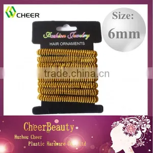 Gold Lined Flexible Hair Rubber Bands for Girls thumbnail-1