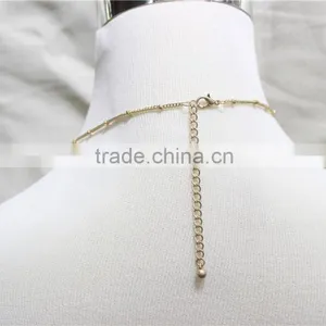 Gold Leaf w/ Pink Turquoise Pendant Necklace Goldtone Triple Necklace Satellite Chain Necklace 2016 Fashion Style Wholesale thumbnail-5