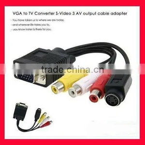 1080P High Quality S-video to Vga Cable With Two Ferrites thumbnail-1