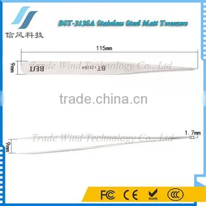 BST-212SA Highly Precise Professional Stainless Steel Tweezers for Repairing Matt Tweezers thumbnail-1