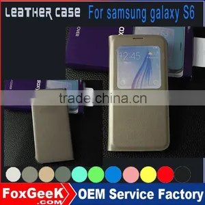 High Quality TPU Case for Samsung Galaxy ,leather Phone Case for Samsung Galaxy S6 thumbnail-1