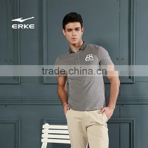 ERKE Mens Casual Micro Collar 100% Cotton Short Sleeve Polo t Shirt for Wholesale/OEM thumbnail-5
