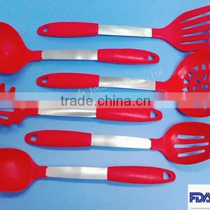 2012 Colorful Kitchen Stainless Steel Cooking Tool Sets With FDA Silicone Coats thumbnail-1